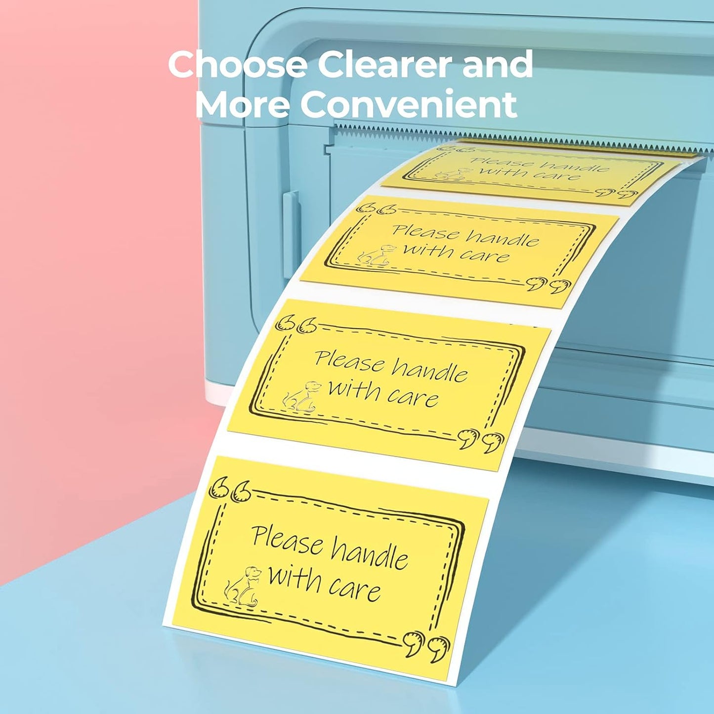 2.25"X1.25" Thermal Sticker Labels, Yellow Self-Adhesive Barcode Label Paper for Direct Thermal Printer and Business, Multi-Purpose Rectangle Address Shipping Mailing Sticker,1000 Sheets/Roll