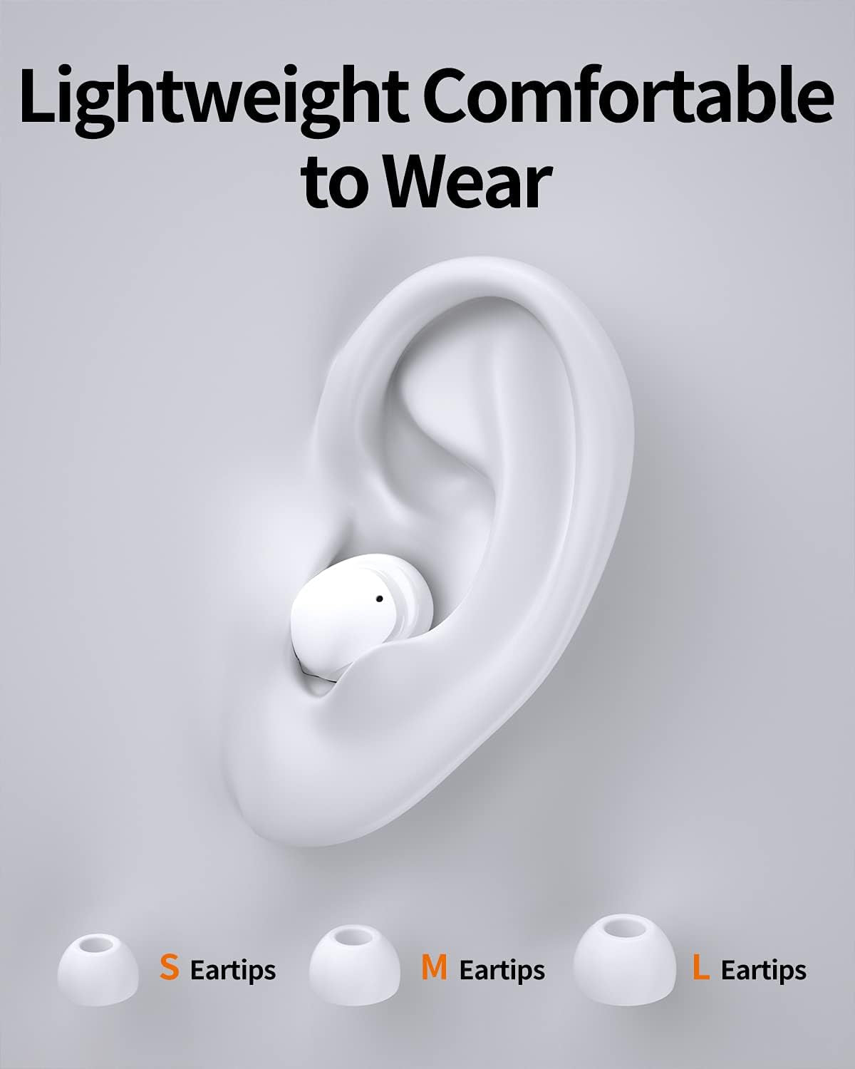 Wireless Earbuds Mini Bluetooth Earbuds with Microphone in Ear Wireless Headphones Earbuds Small Wireless Earbuds for Android & Ios Wireless Earbuds for Small Ears Sweatproof Earbuds for Workout