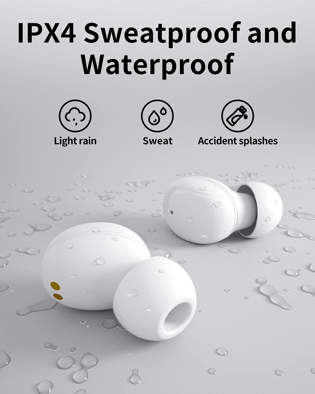 Wireless Earbuds Mini Bluetooth Earbuds with Microphone in Ear Wireless Headphones Earbuds Small Wireless Earbuds for Android & Ios Wireless Earbuds for Small Ears Sweatproof Earbuds for Workout
