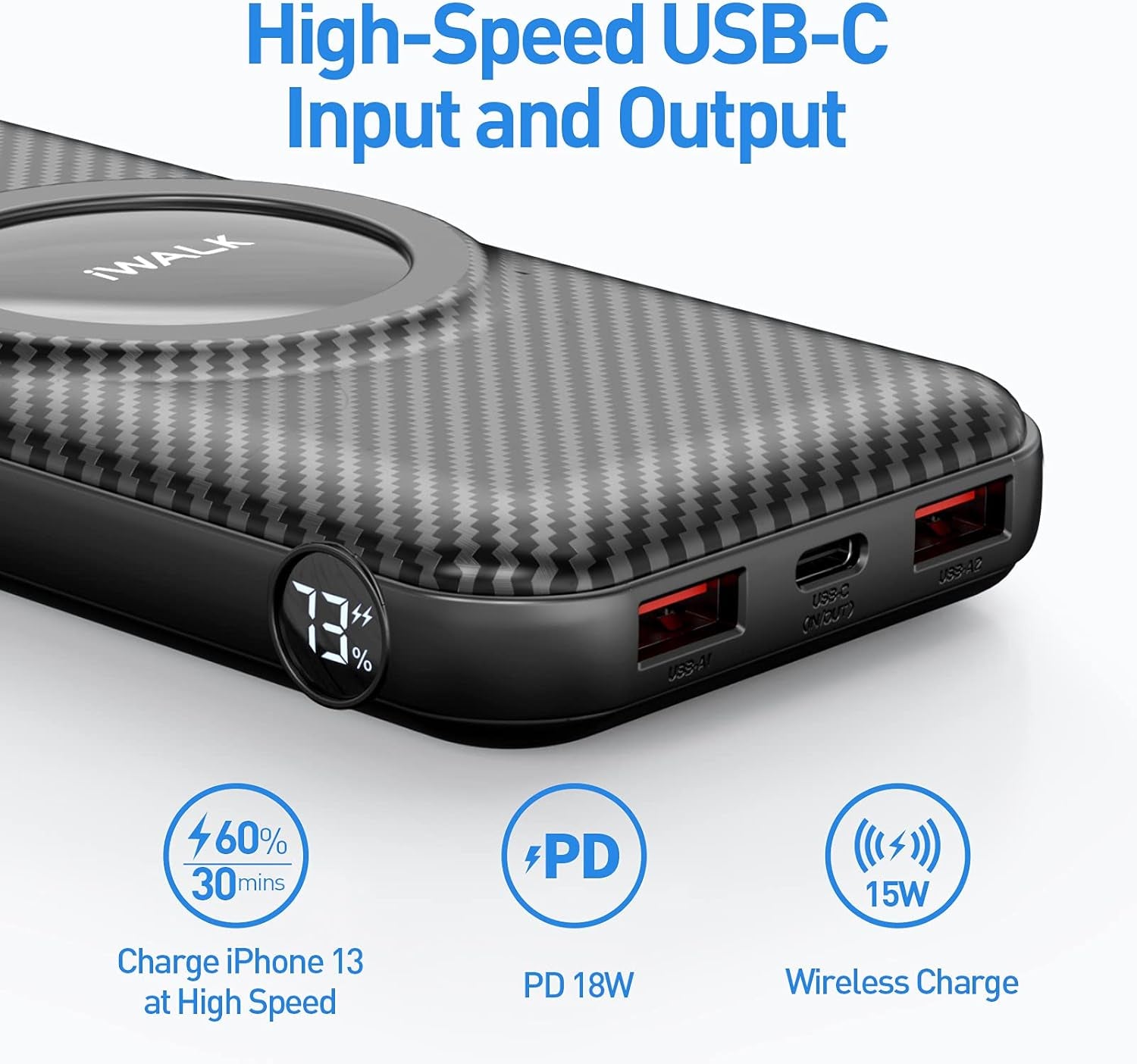 Magnetic Wireless Portable Charger Power Bank, 20000Mah with 7.5W Wireless Charging and 20W USB C Power Delivery Battery Pack, Smart LED & Kickstand, Only Compatible with Iphone 14/13/12 Series