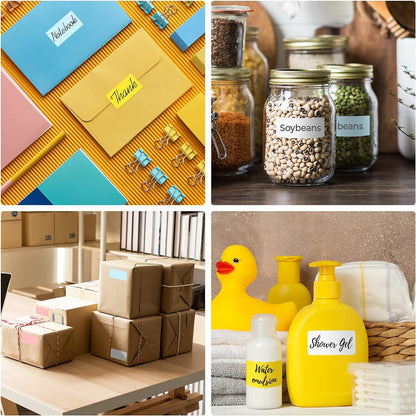 2.25"X1.25" Thermal Sticker Labels, Yellow Self-Adhesive Barcode Label Paper for Direct Thermal Printer and Business, Multi-Purpose Rectangle Address Shipping Mailing Sticker,1000 Sheets/Roll